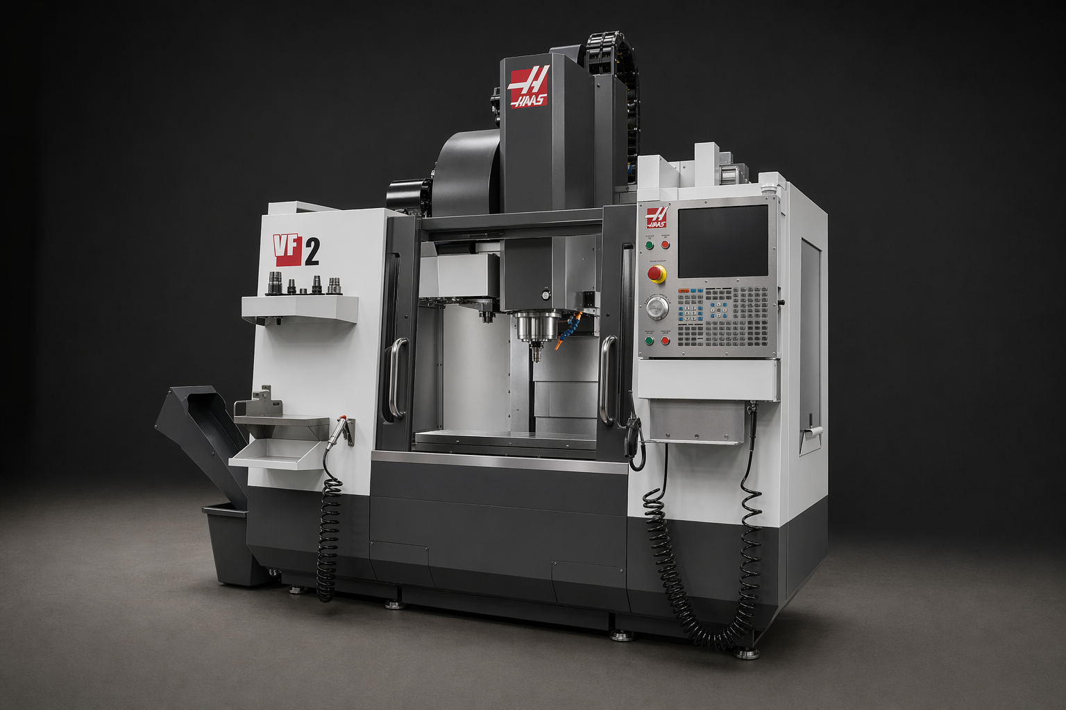 Studio photograph of a HAAS VF-2 machining centre